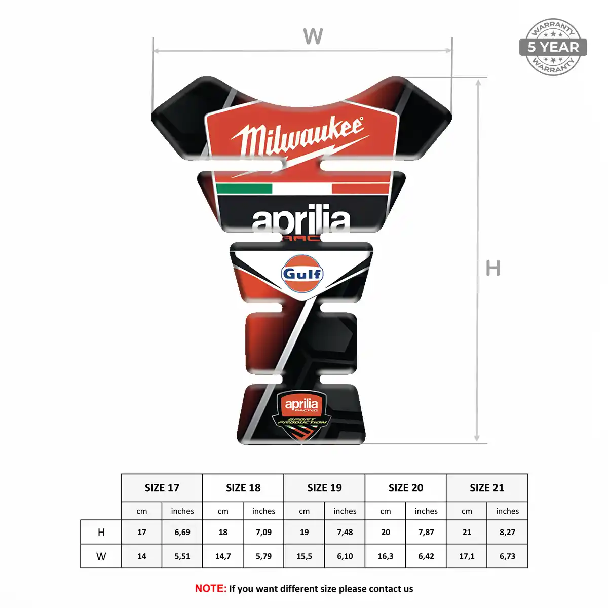 Aprilia Tank Pads Guards Exclusive Series