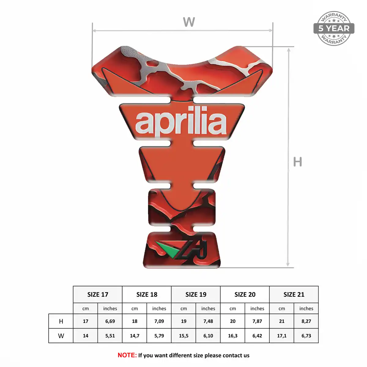 Aprilia Tank Pads Guards Motorbike Elite Edition