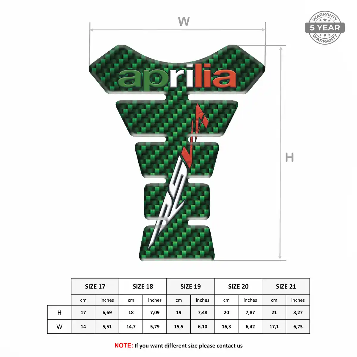 Aprilia Tank Pads Guards Motorbike Exclusive Series