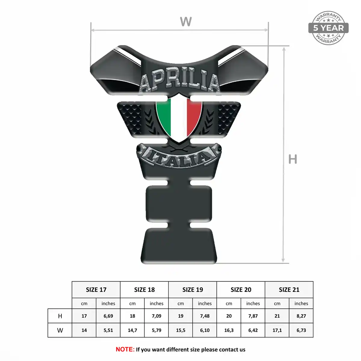 Aprilia Tank Pads Guards Motorbike Prestige Line