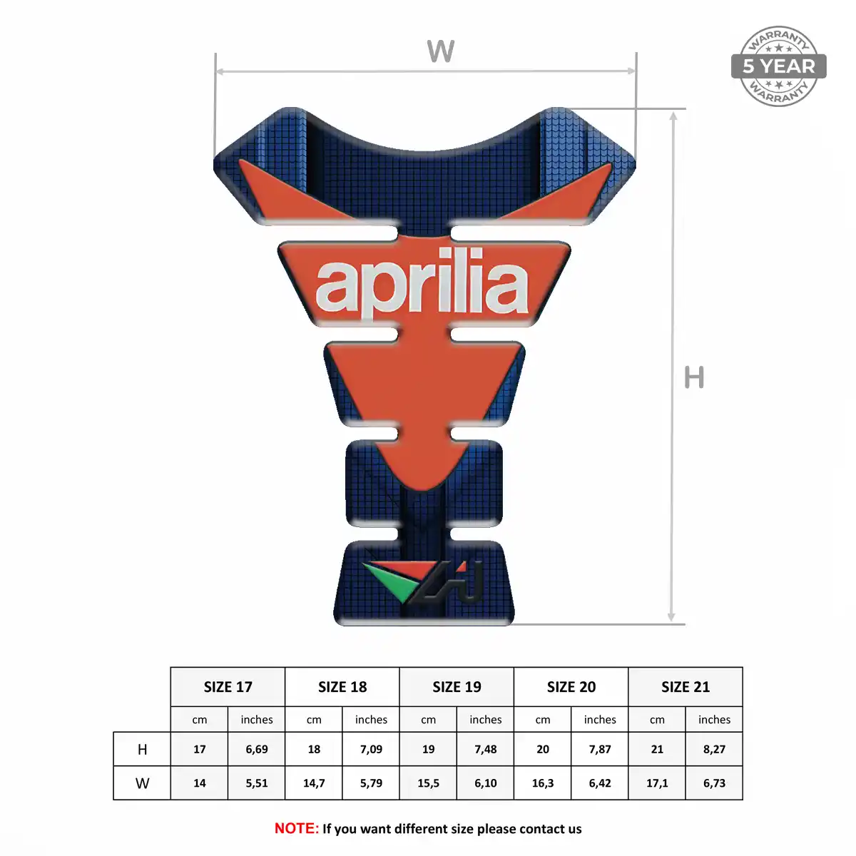 Aprilia Tank Pads Guards Motorbike Prime Quality