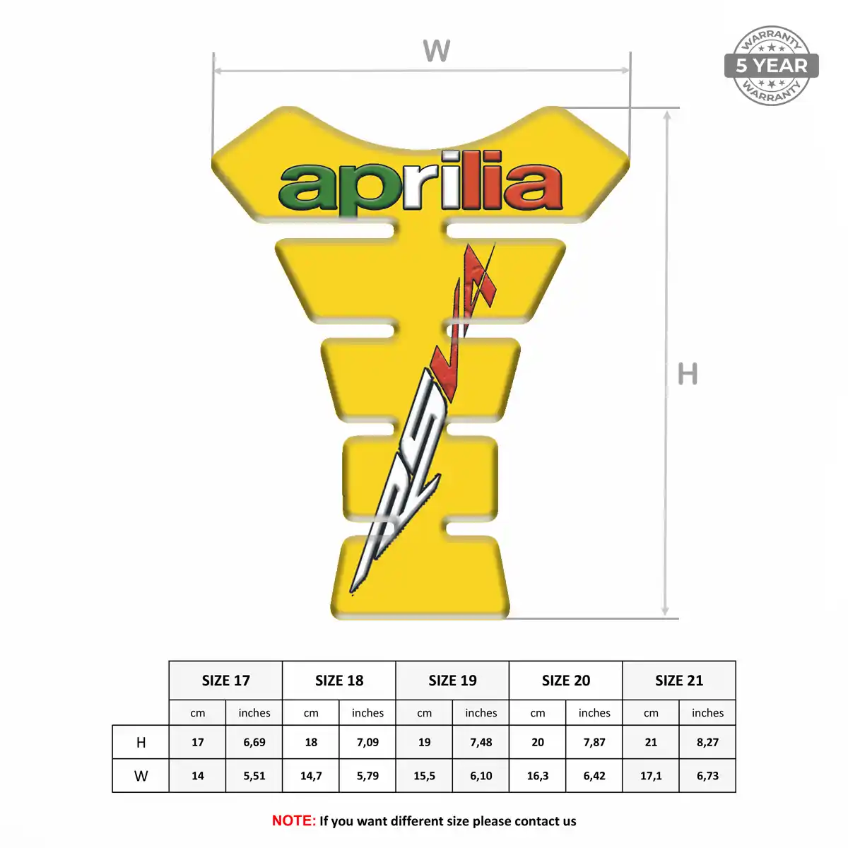 Aprilia Tank Pads Guards Motorbike Refined Design