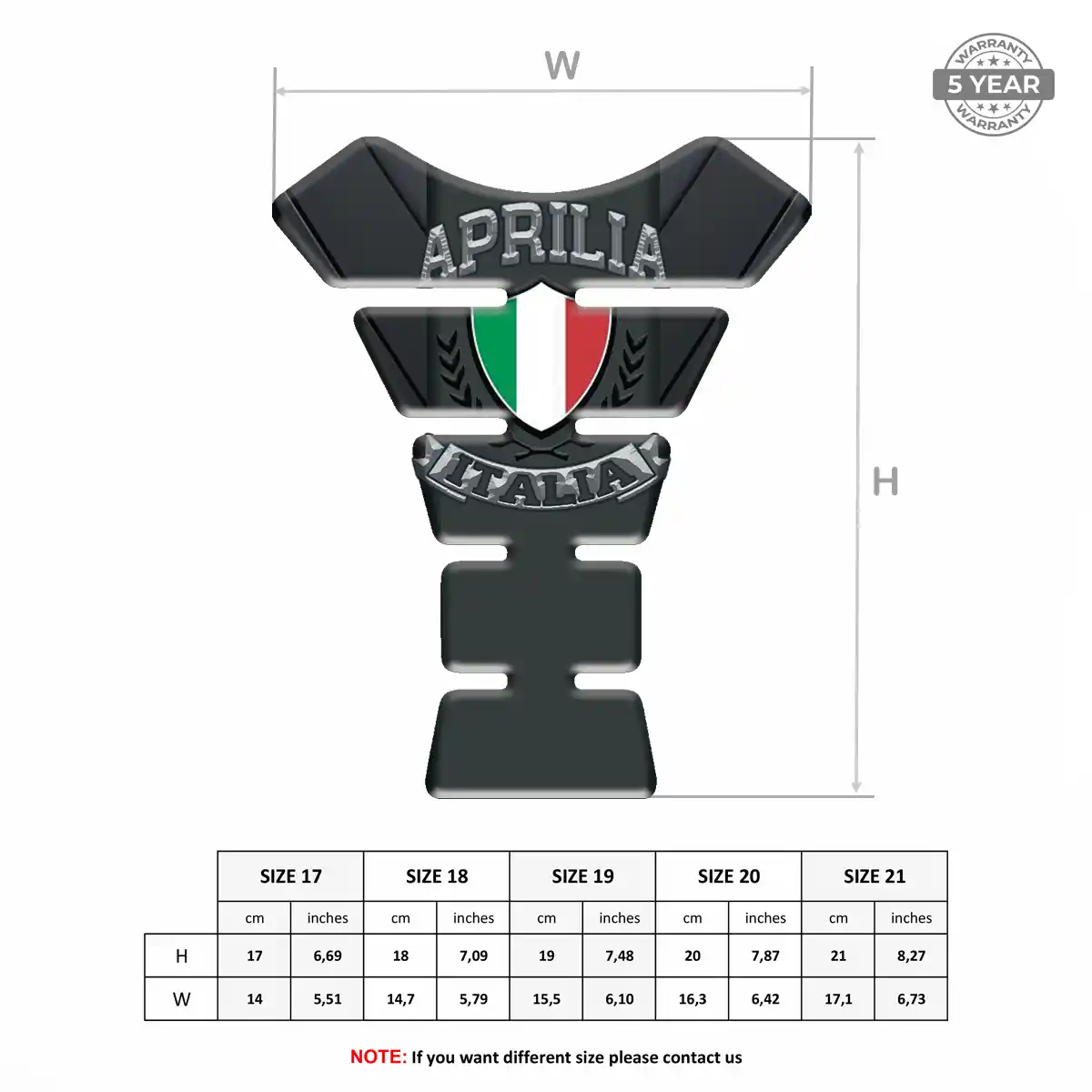 Aprilia Tank Pads Guards Motorbike Sleek Style