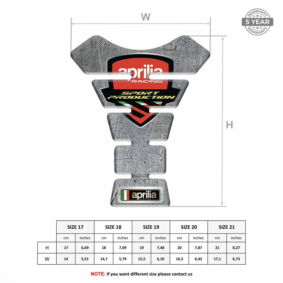 Aprilia Tank Pads Guards Motorcycle Prime Quality