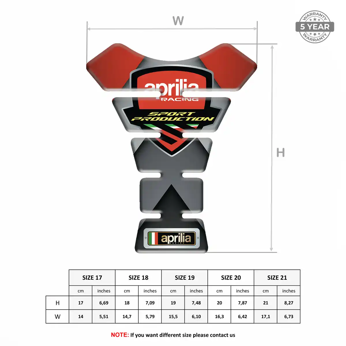 Aprilia Tank Pads Guards Motorcycle Refined Design