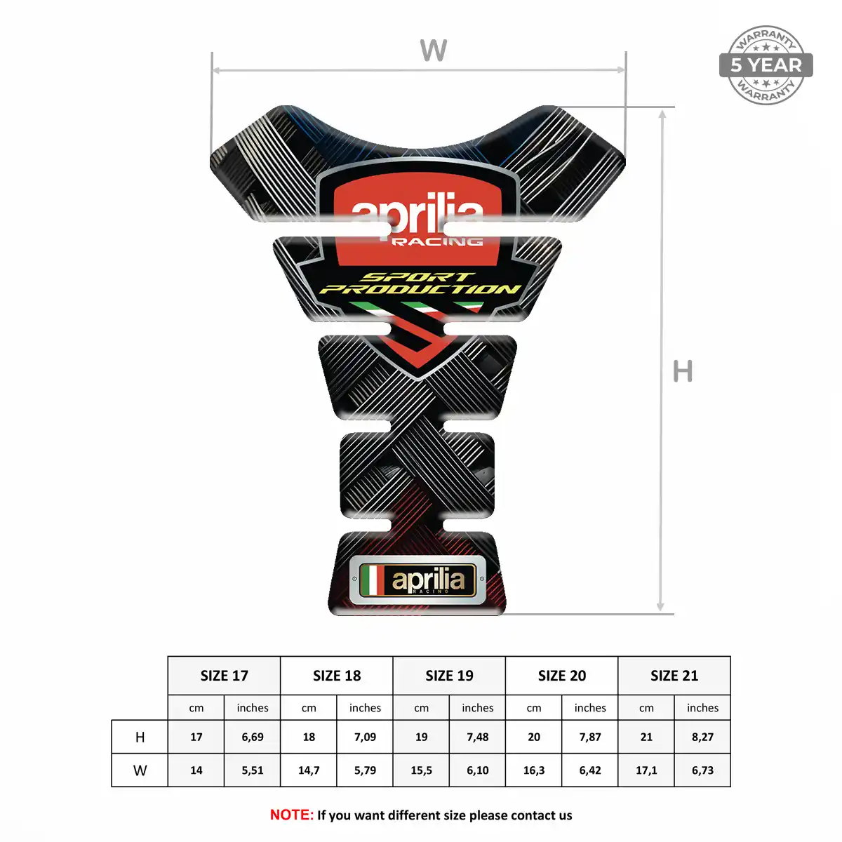 Aprilia Tank Pads Guards Motorcycle Signature Grade
