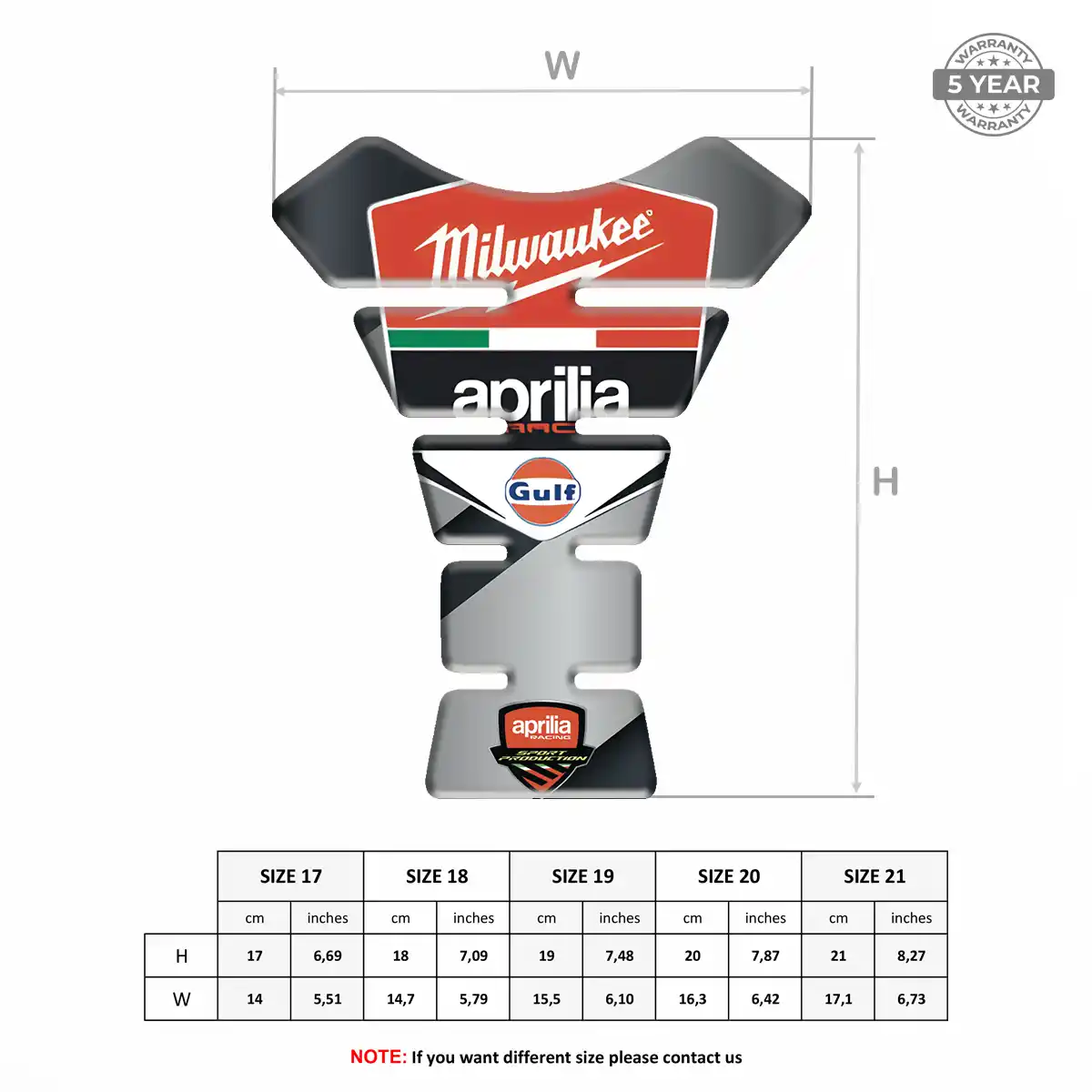 Aprilia Tank Pads Guards Motorcycle Superior Craft