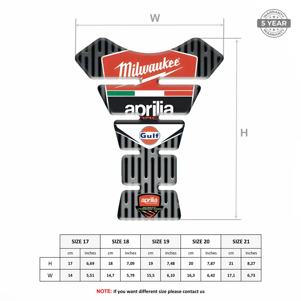 Aprilia Tank Pads Guards Opulent Line