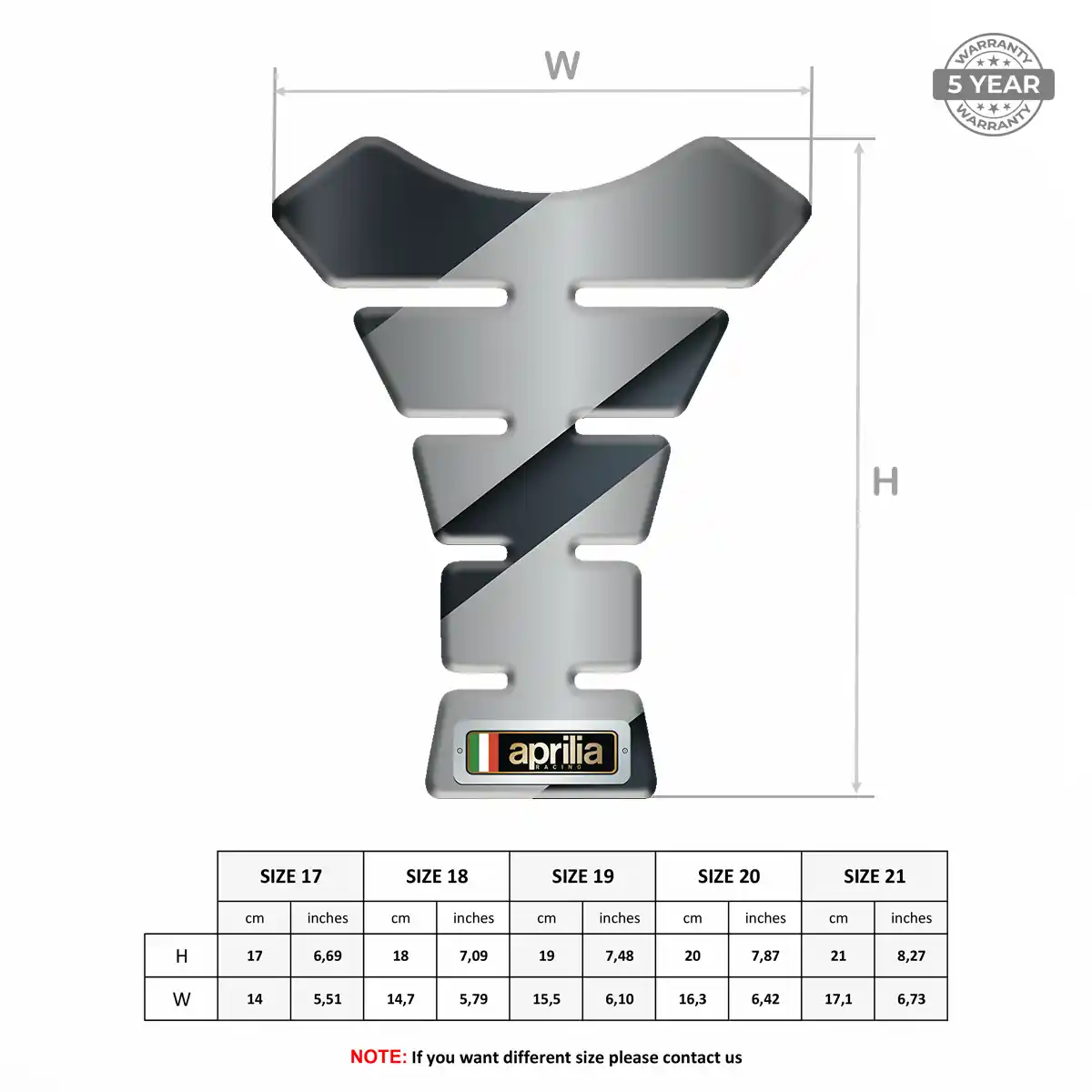 Aprilia Tank Pads Guards Resin Elite