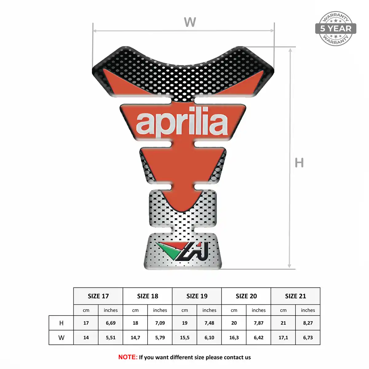 Aprilia Tank Pads Guards Signature Grade