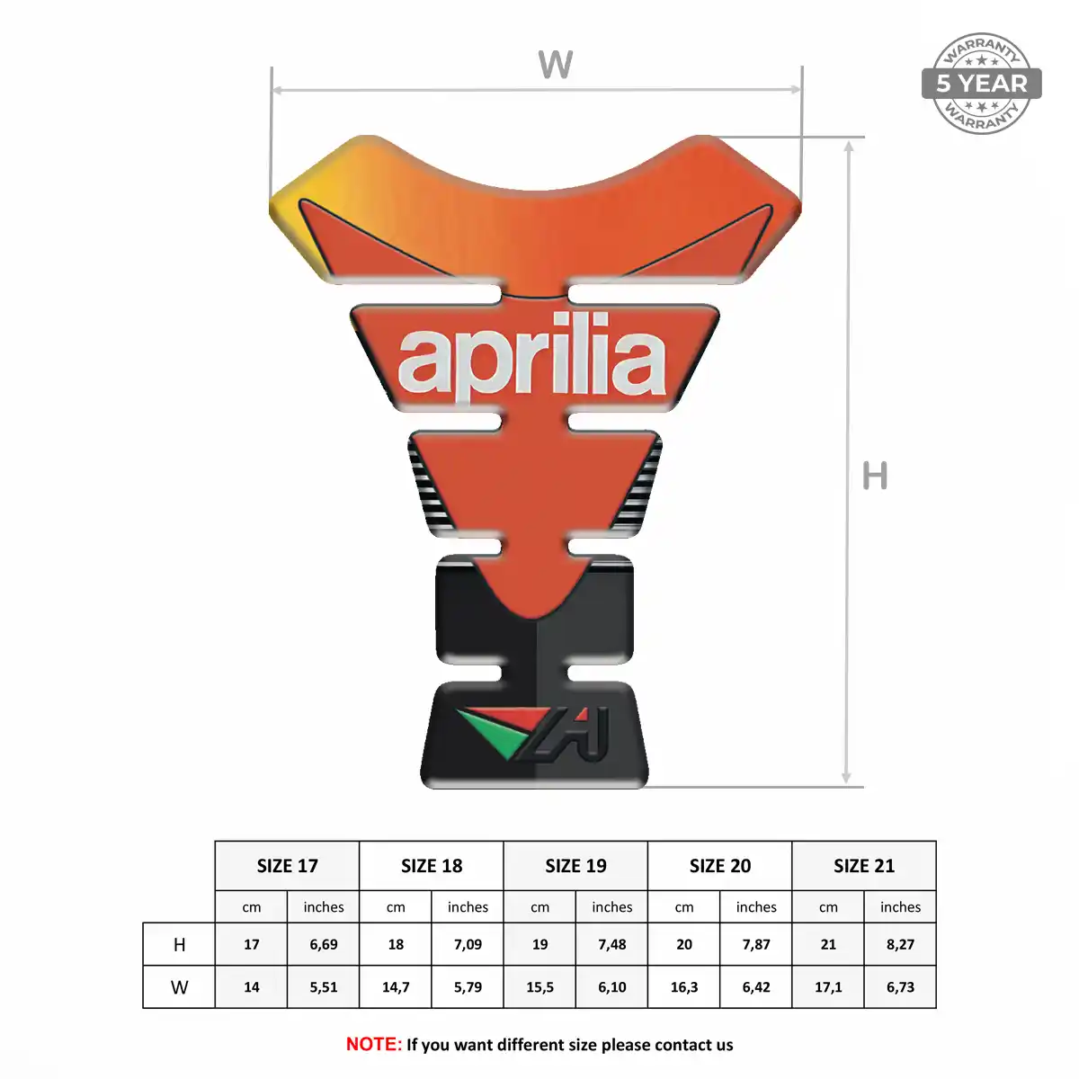 Aprilia Tank Pads Guards Sleek Style