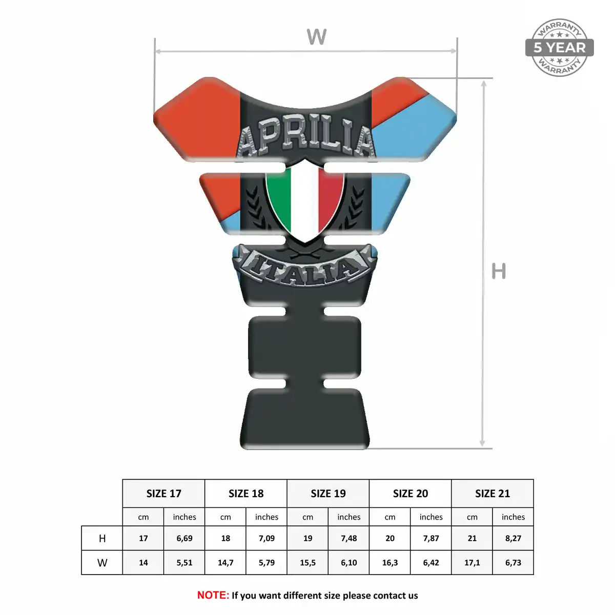Aprilia Tank Pads Motorbike Prestige Line