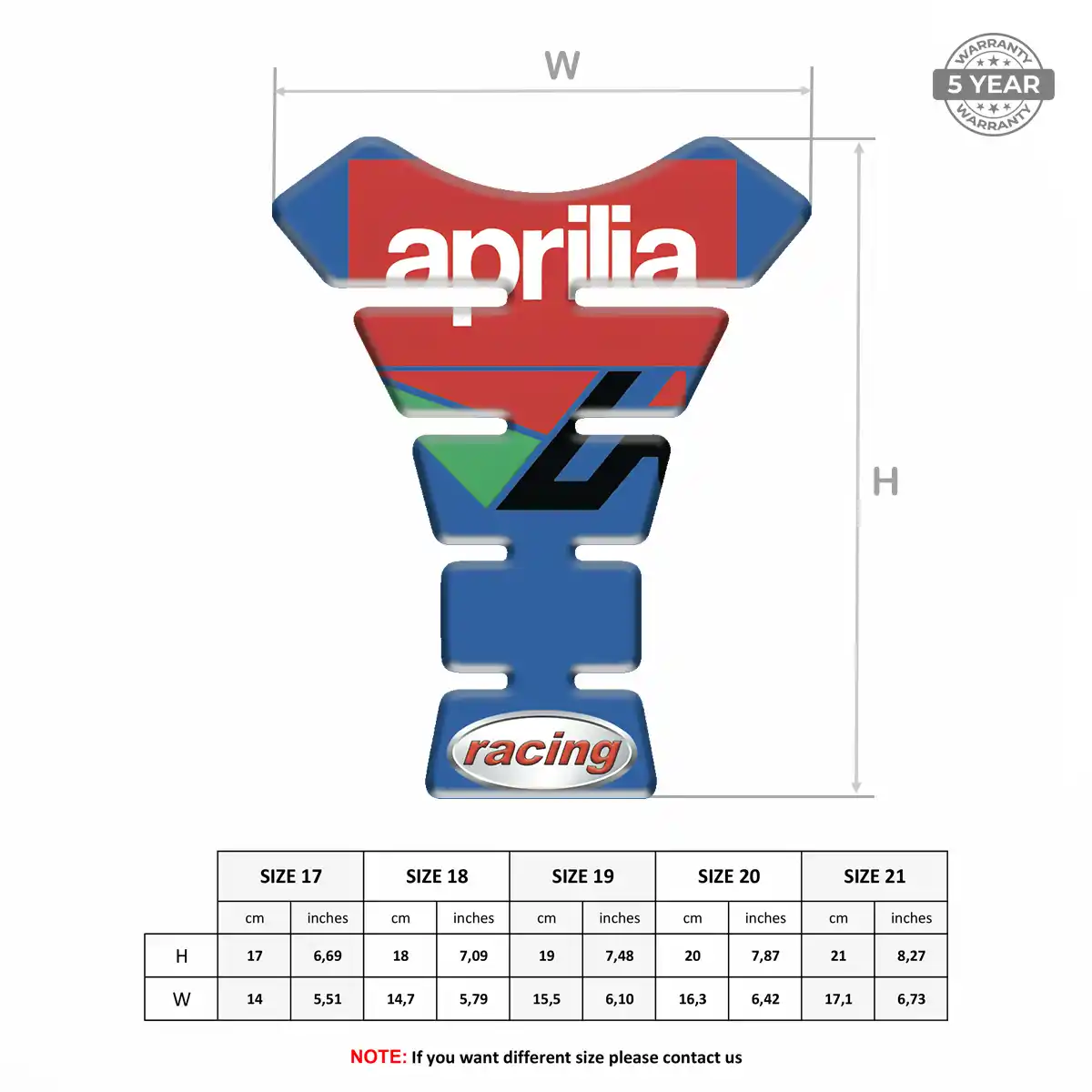 Aprilia Tank Pads Motorbike Prime Quality