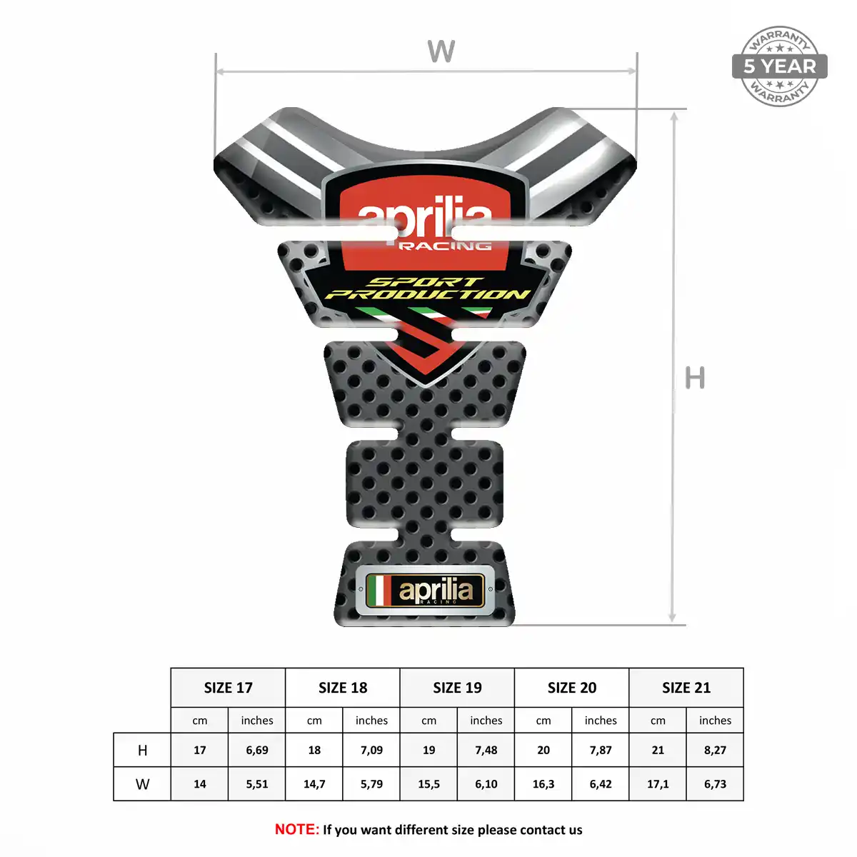 Aprilia Tank Pads Motorbike Refined Design