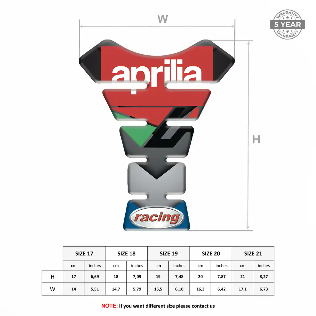 Aprilia Tank Pads Motorbike Superior Craft