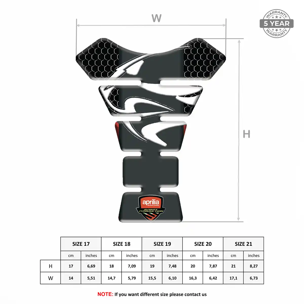 Aprilia Tank Pads Motorcycle Exclusive Series