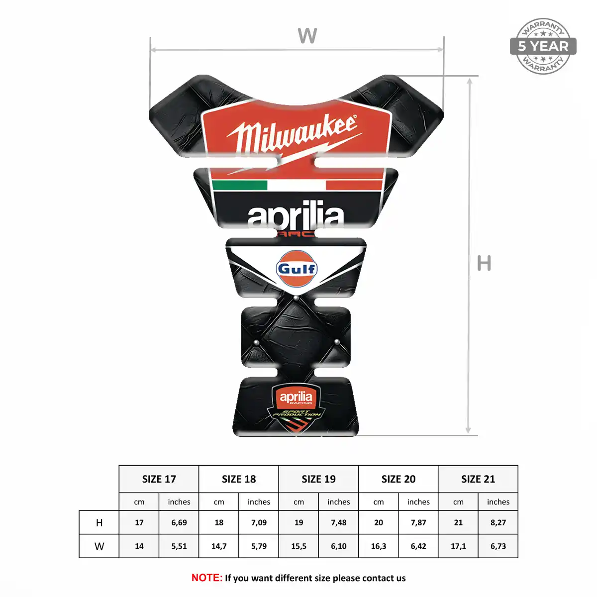 Aprilia Tank Pads Motorcycle Noble Edition