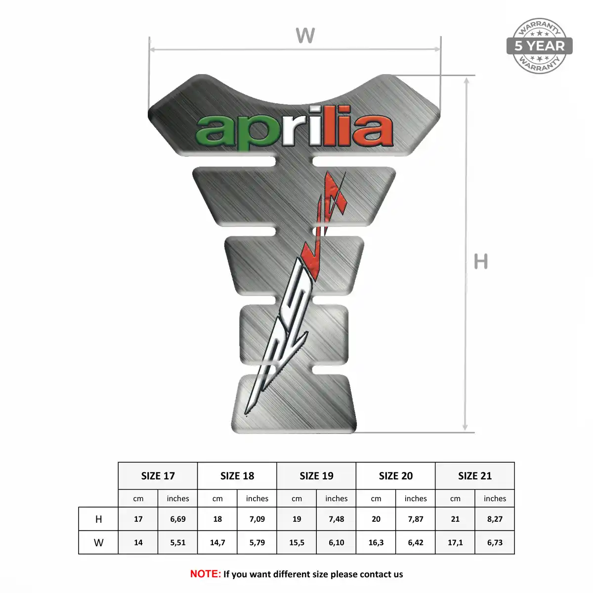 Aprilia Tank Pads Motorcycle Prestige Line