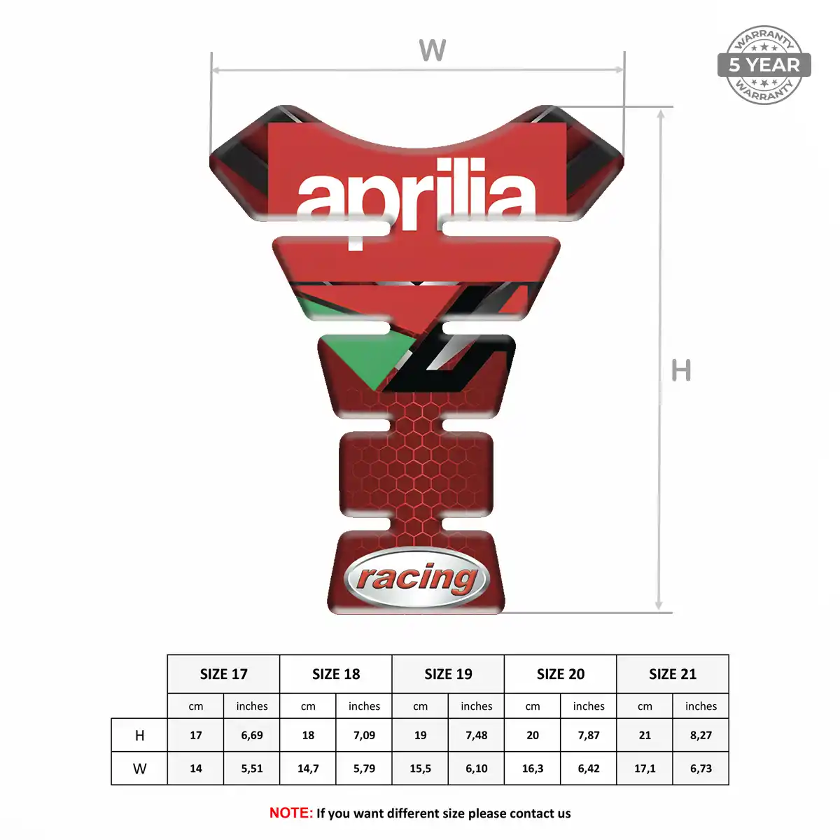 Aprilia Tank Pads Motorcycle Superior Craft