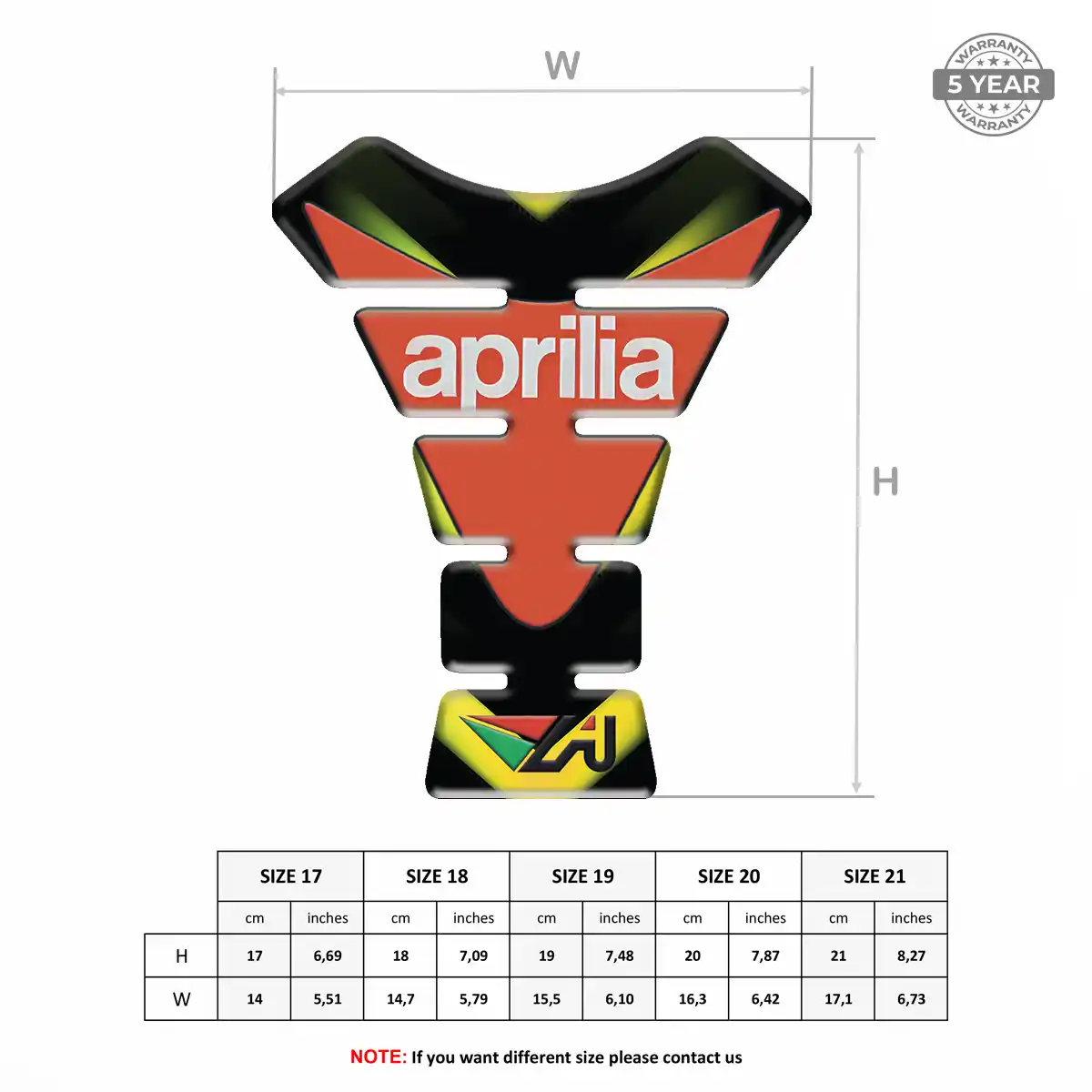 Aprilia Tank Pads Prestige Line