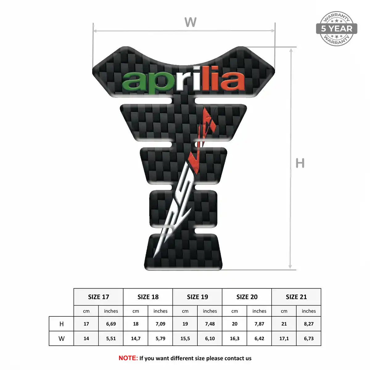 Aprilia Tank Pads Prime Quality