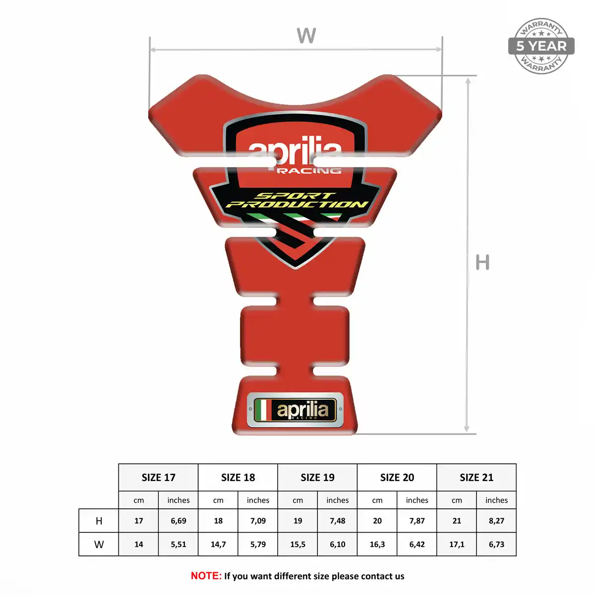 Aprilia Tank Pads Protector Deluxe Edition