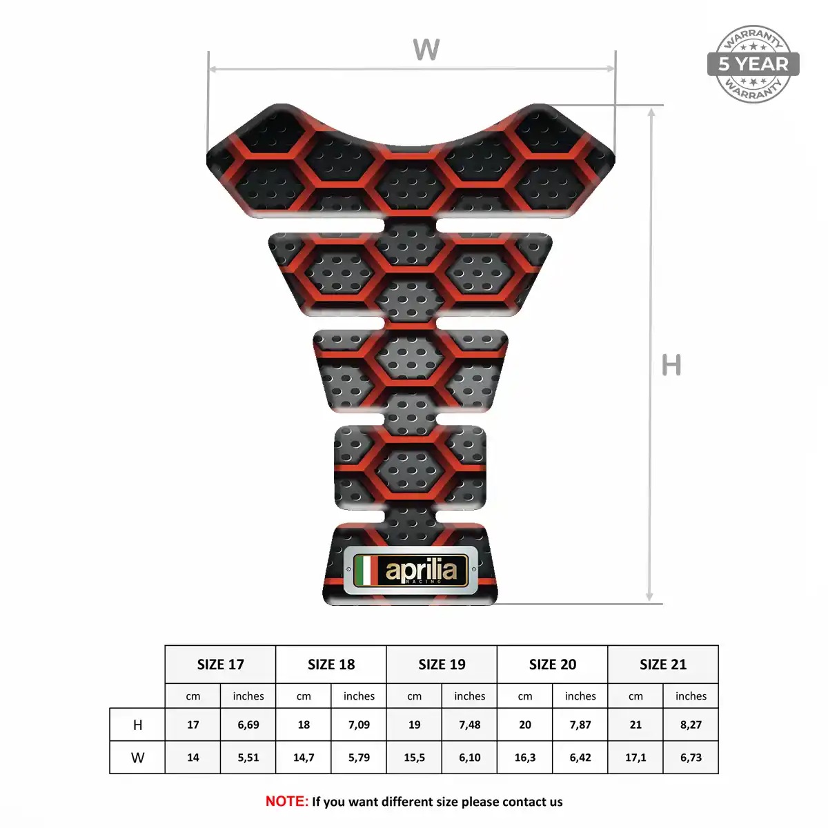 Aprilia Tank Pads Protector Elite Edition