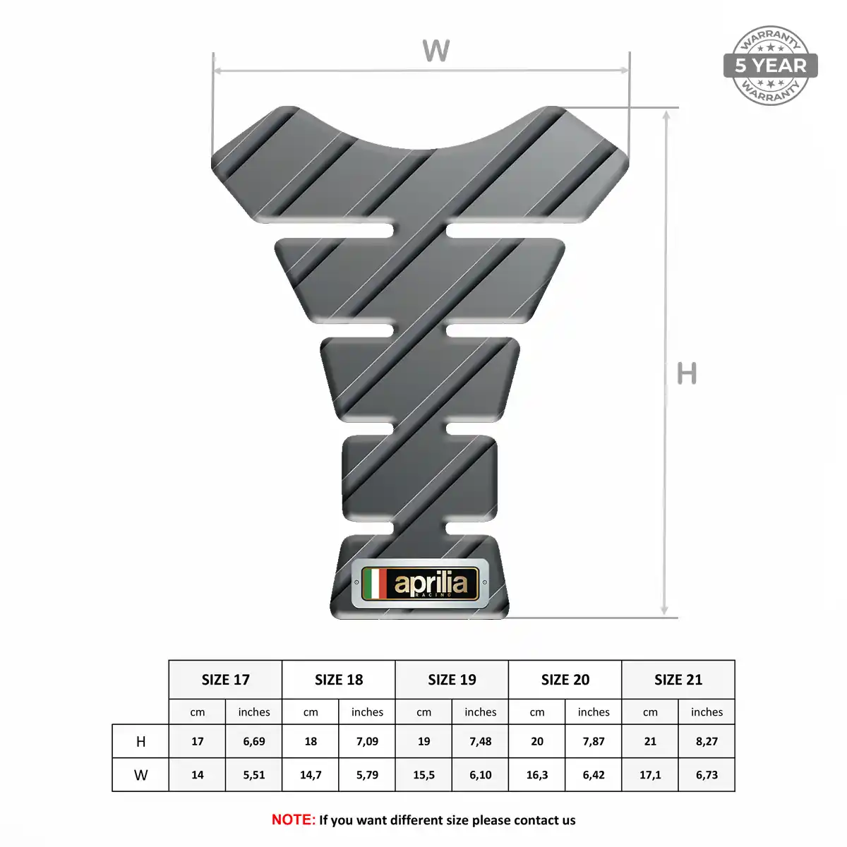 Aprilia Tank Pads Protector Elite Finish
