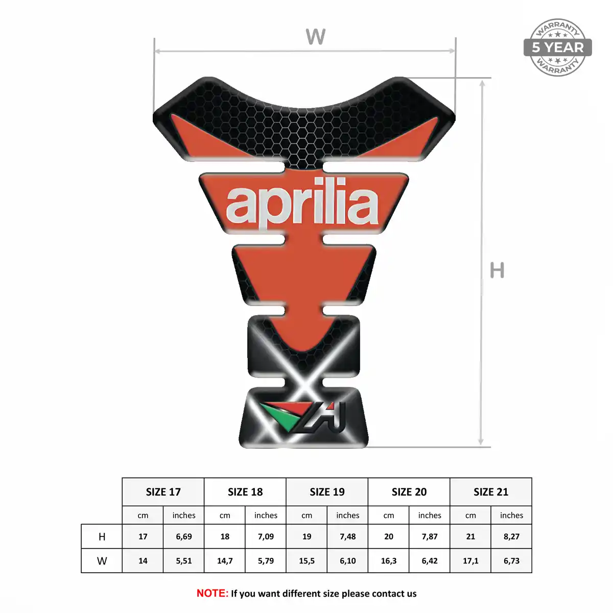 Aprilia Tank Pads Protector Exclusive Series