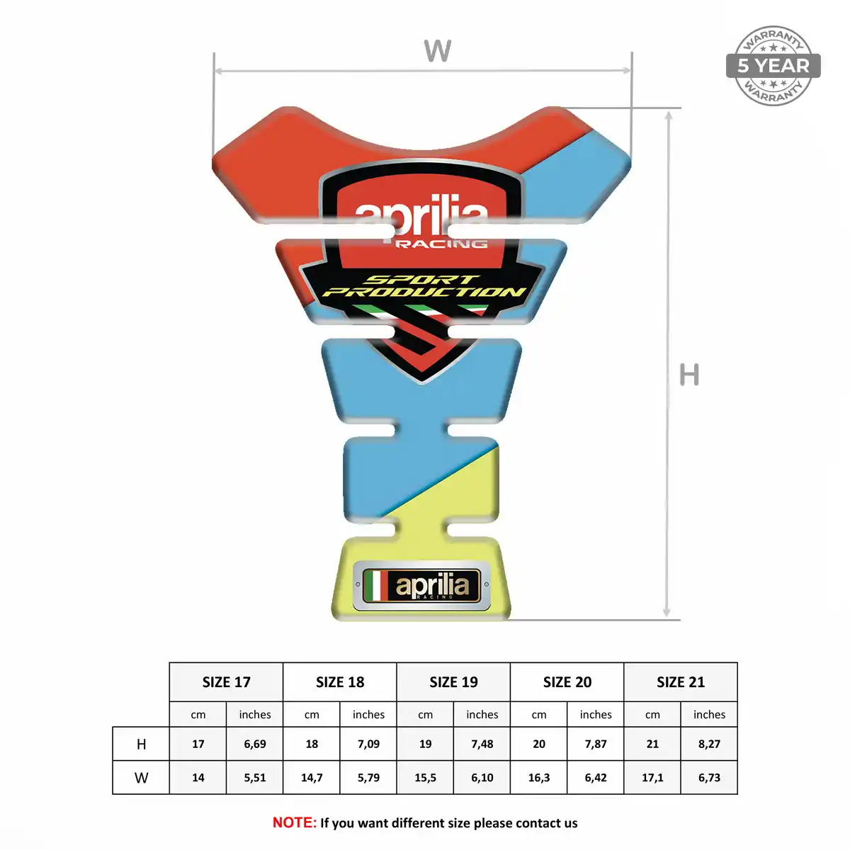 Aprilia Tank Pads Protector Motorbike Elite Edition