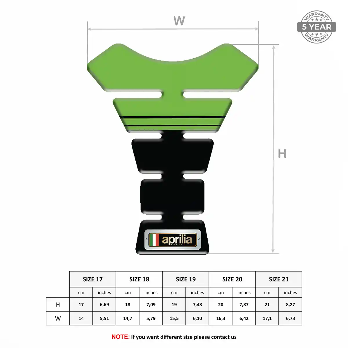 Aprilia Tank Pads Protector Motorbike Prestige Line