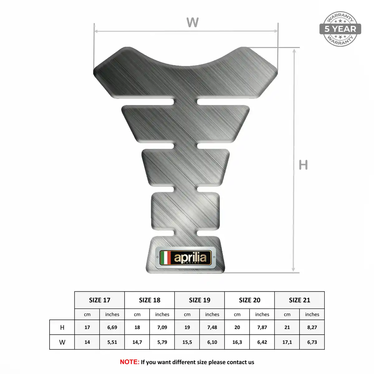 Aprilia Tank Pads Protector Motorcycle Elite Edition