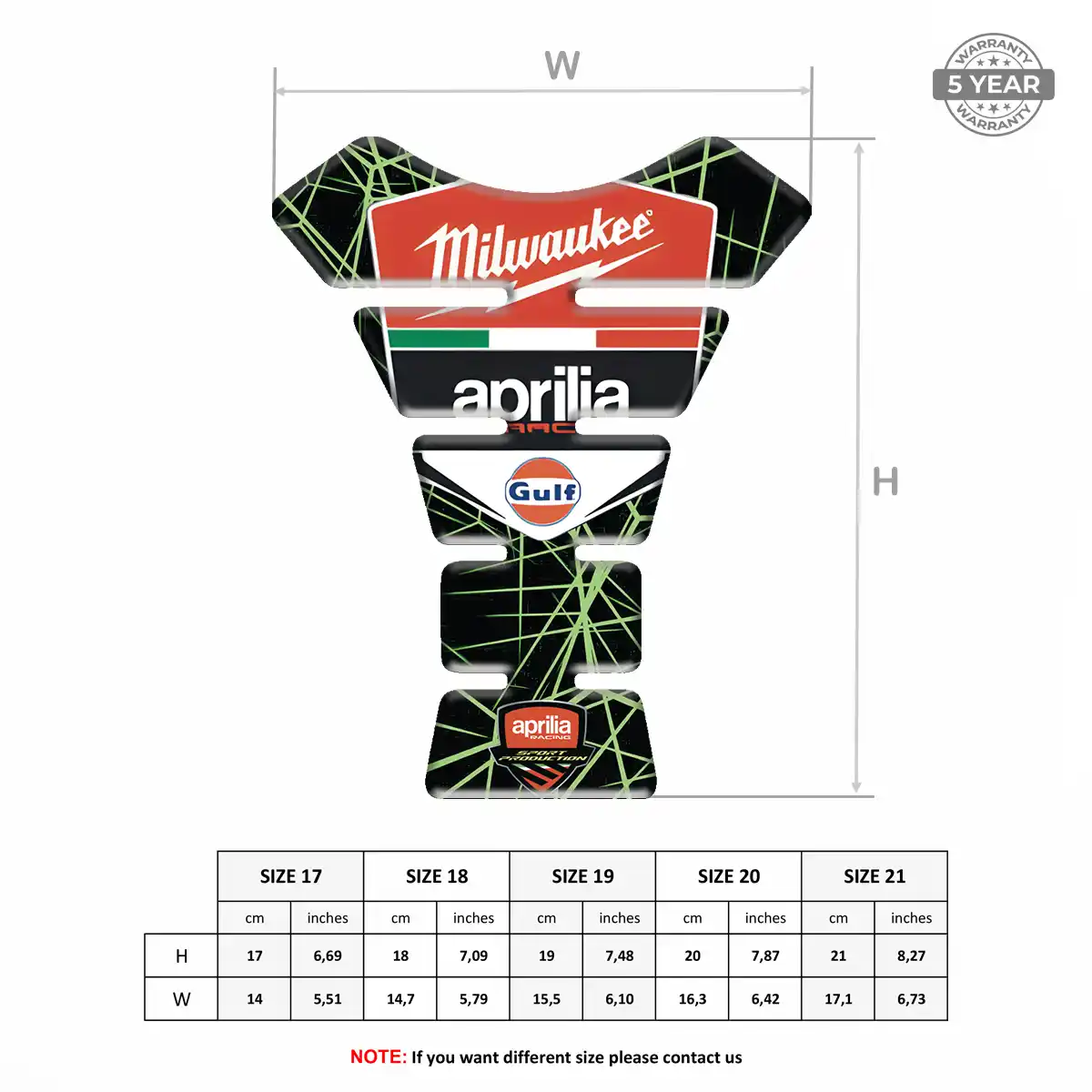 Aprilia Tank Pads Protector Noble Edition