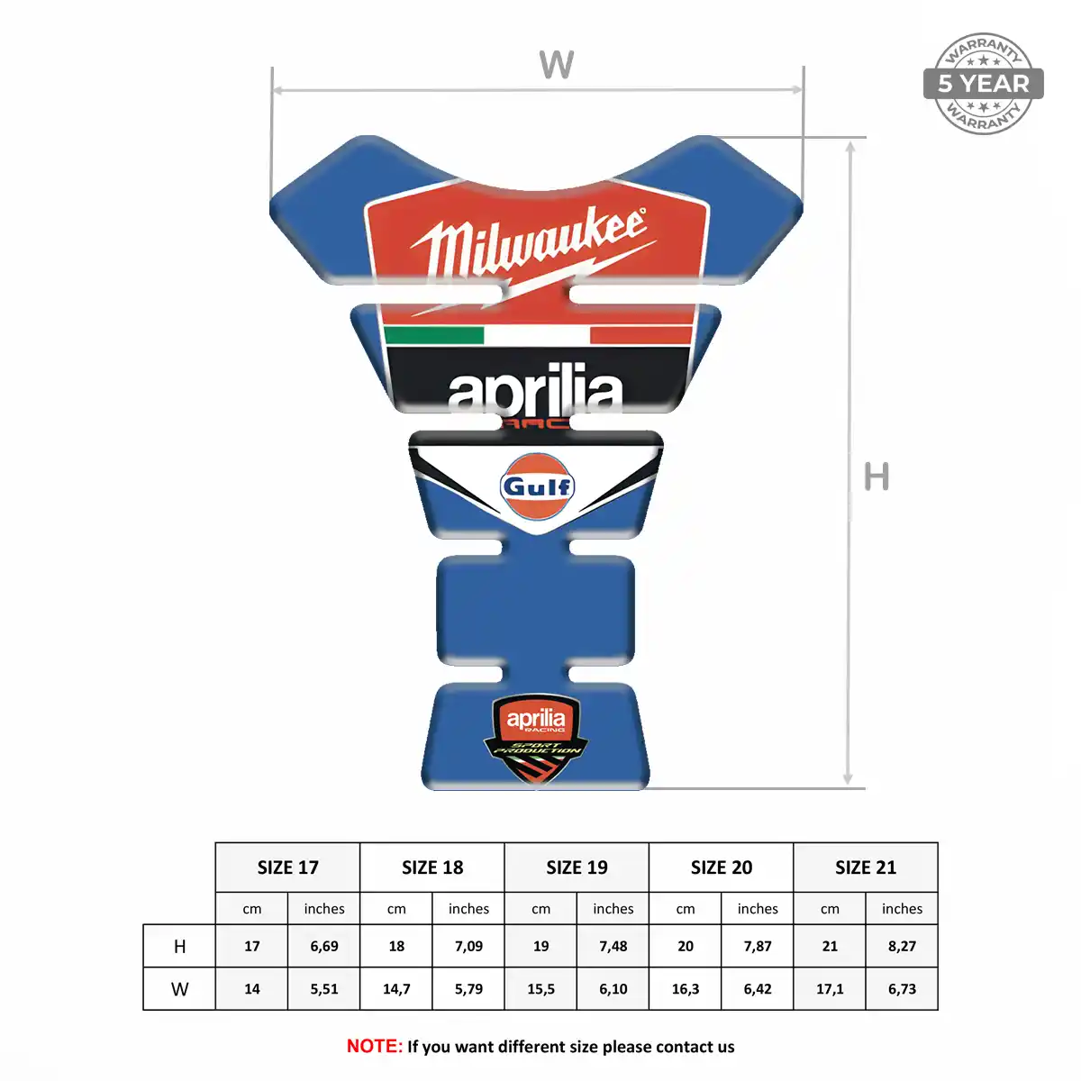 Aprilia Tank Pads Protector Opulent Line