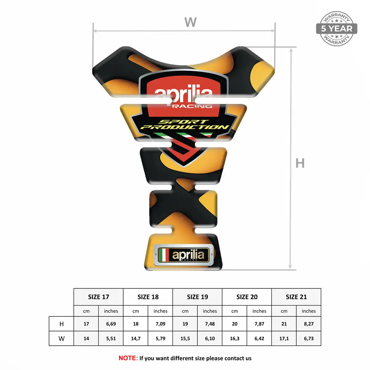 Aprilia Tank Pads Protector Prestige Line