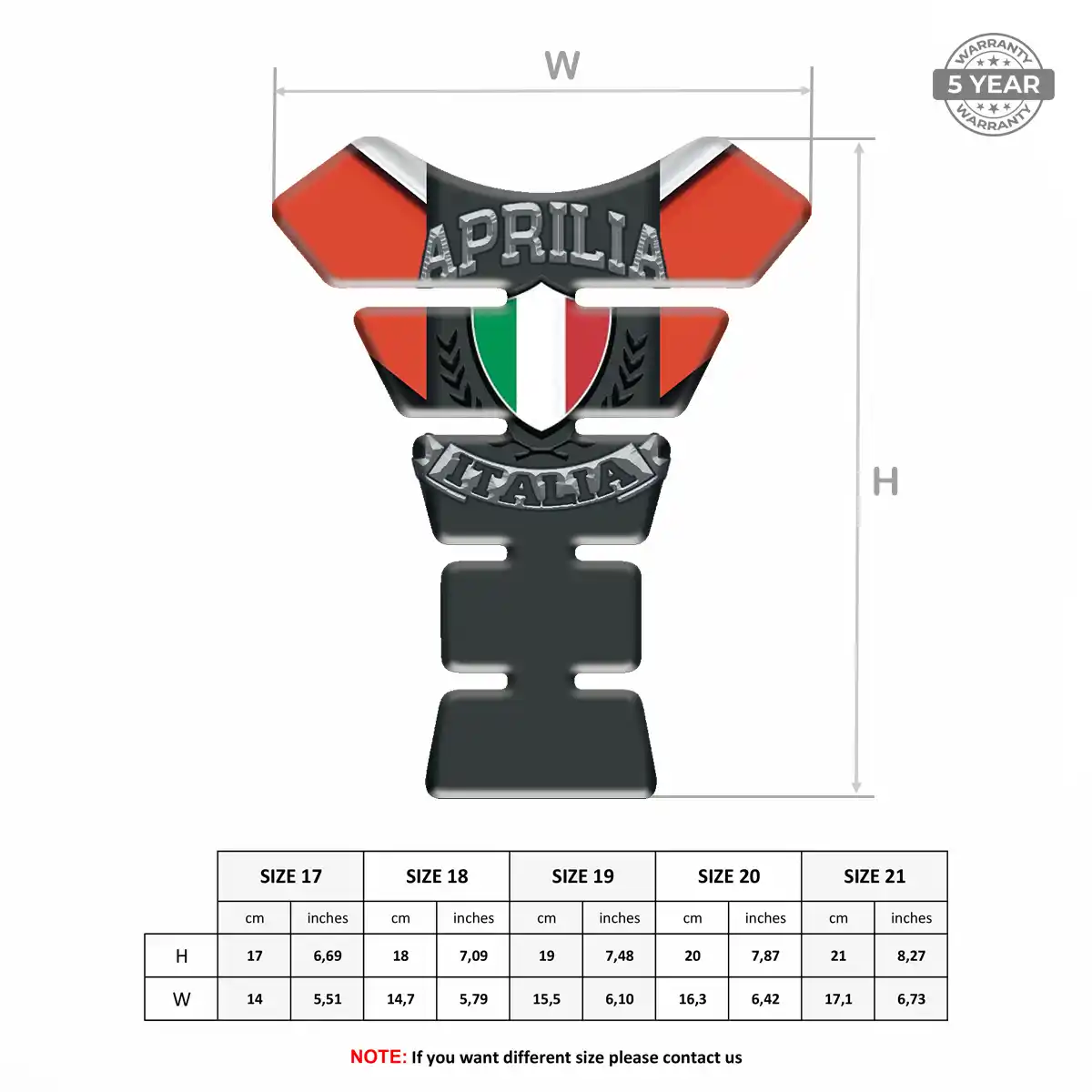 Aprilia Tank Pads Protector Prime Quality