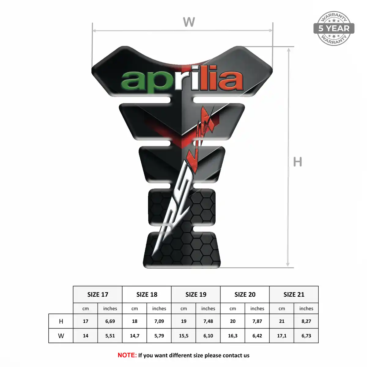 Aprilia Tank Pads Protector Refined Design