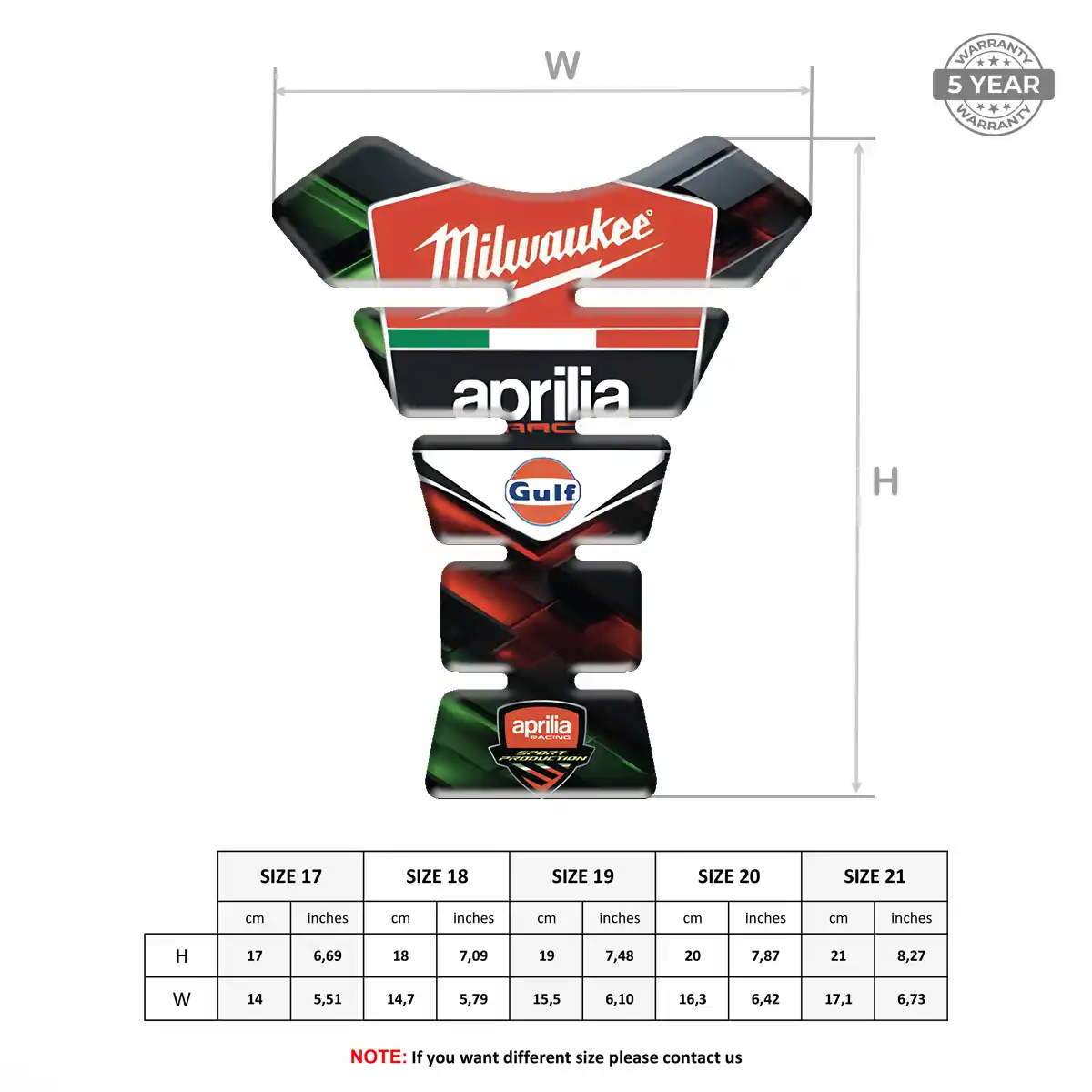 Aprilia Tank Pads Protector Signature Grade