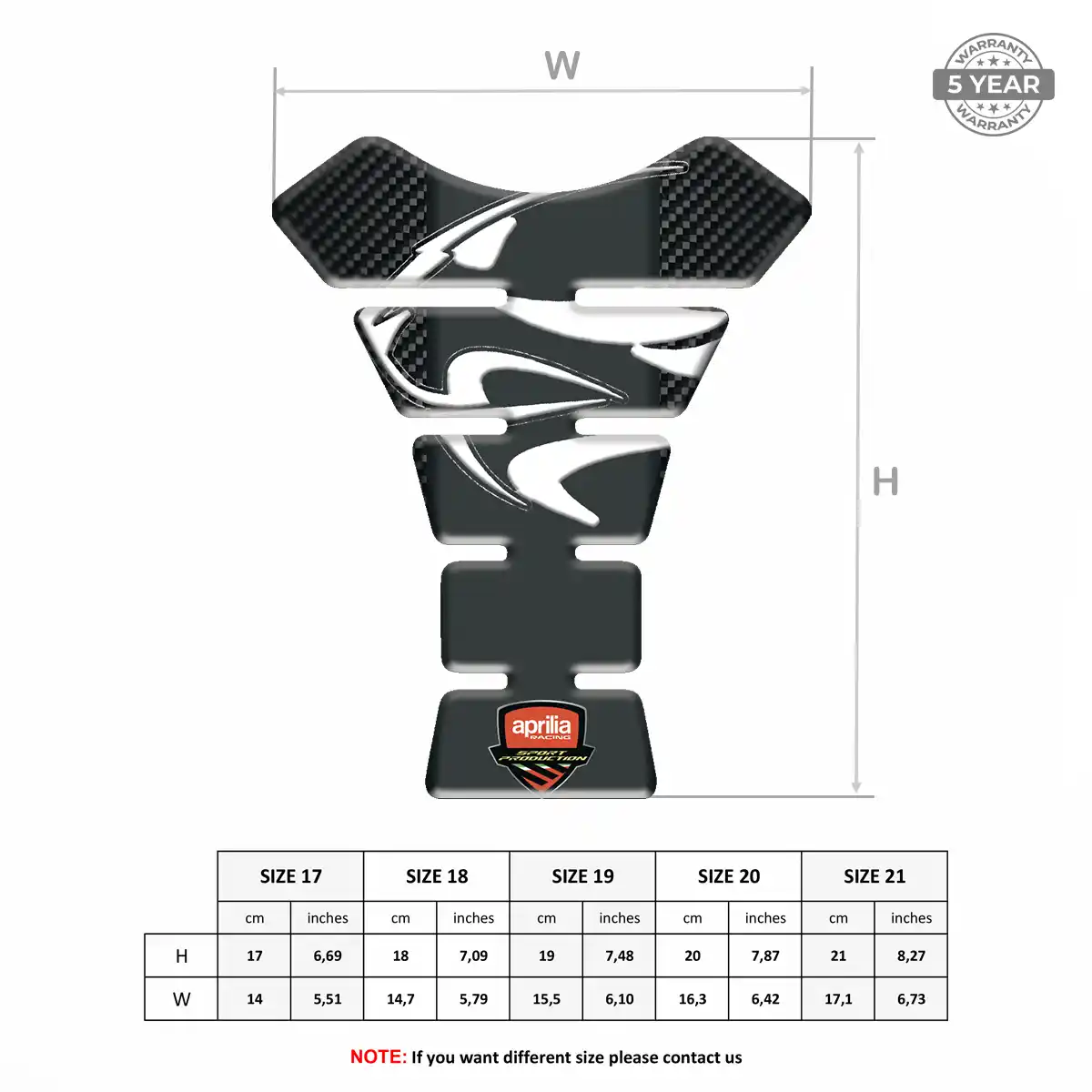 Aprilia Tank Pads Protector Sleek Style