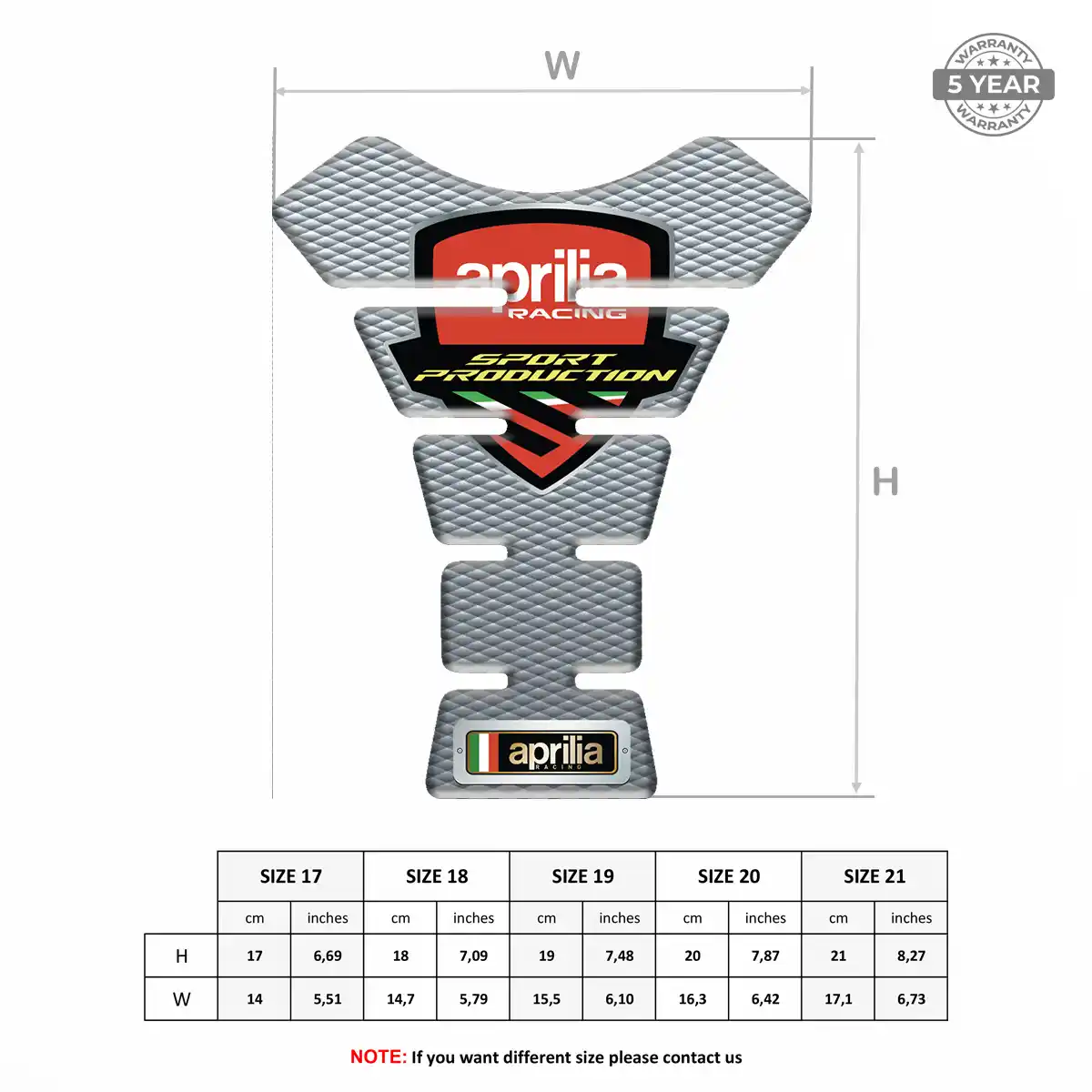 Aprilia Tank Pads Resin Elite