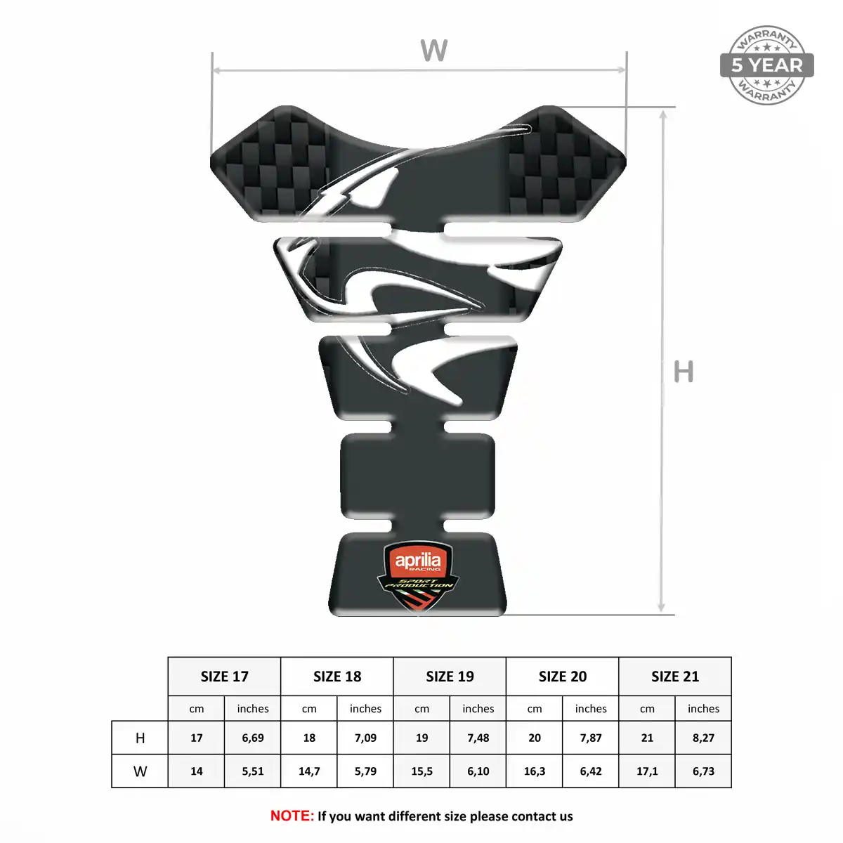 Aprilia Tank Pads Sleek Style