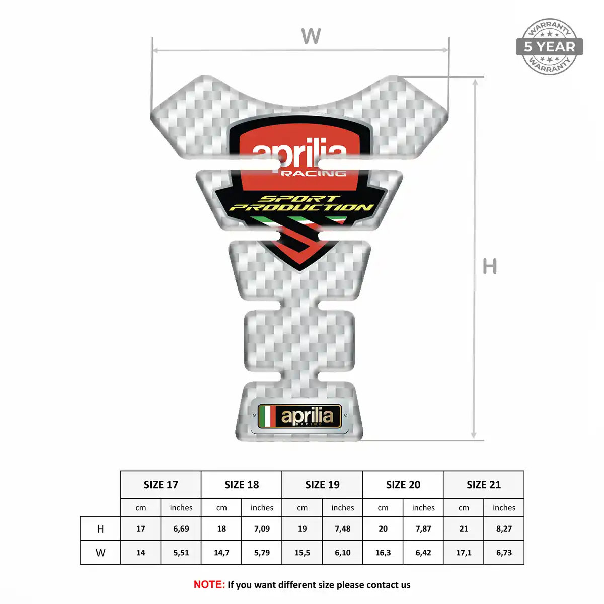 Aprilia Tank Protector Elite Finish