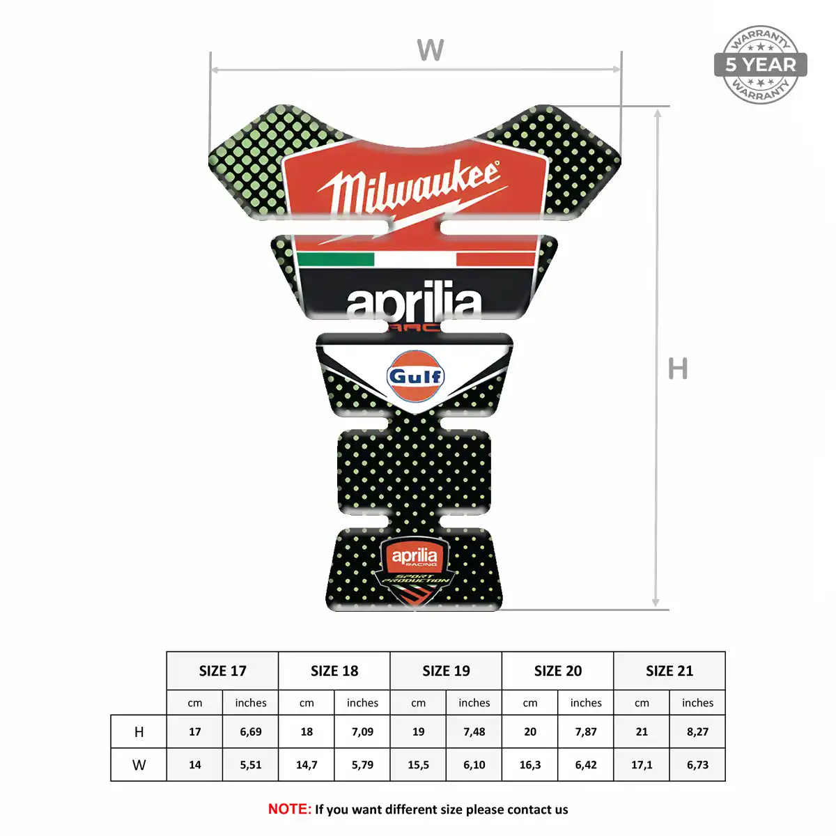 Aprilia Tank Protector Fuse Deluxe Edition