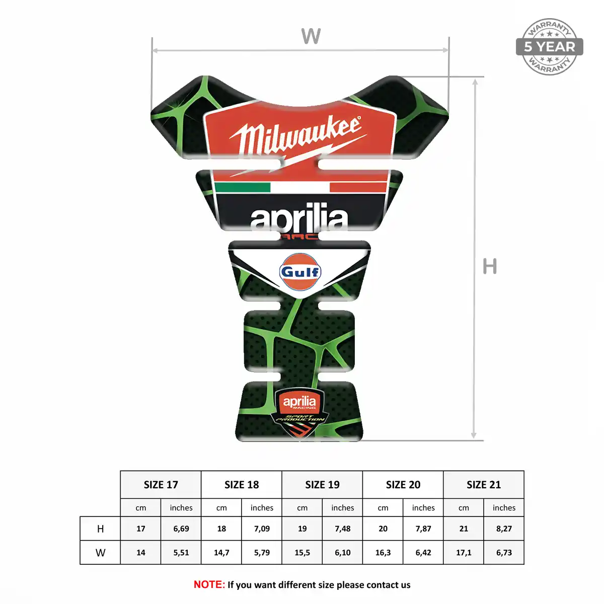 Aprilia Tank Protector Fuse Elite Edition