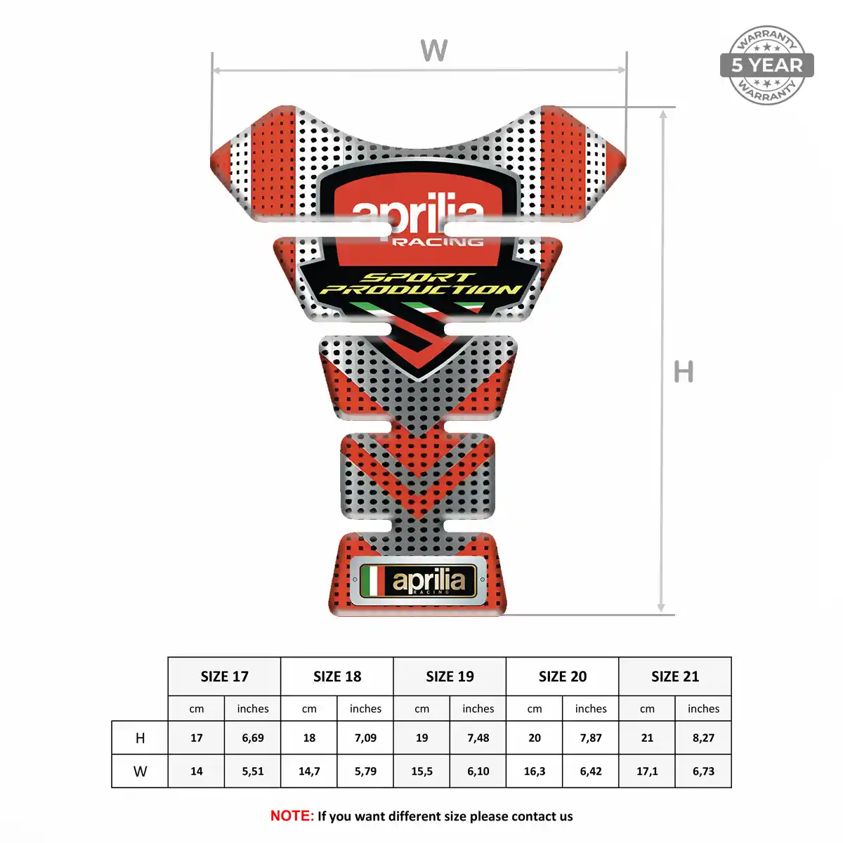 Aprilia Tank Protector Fuse Motorbike Elite Edition