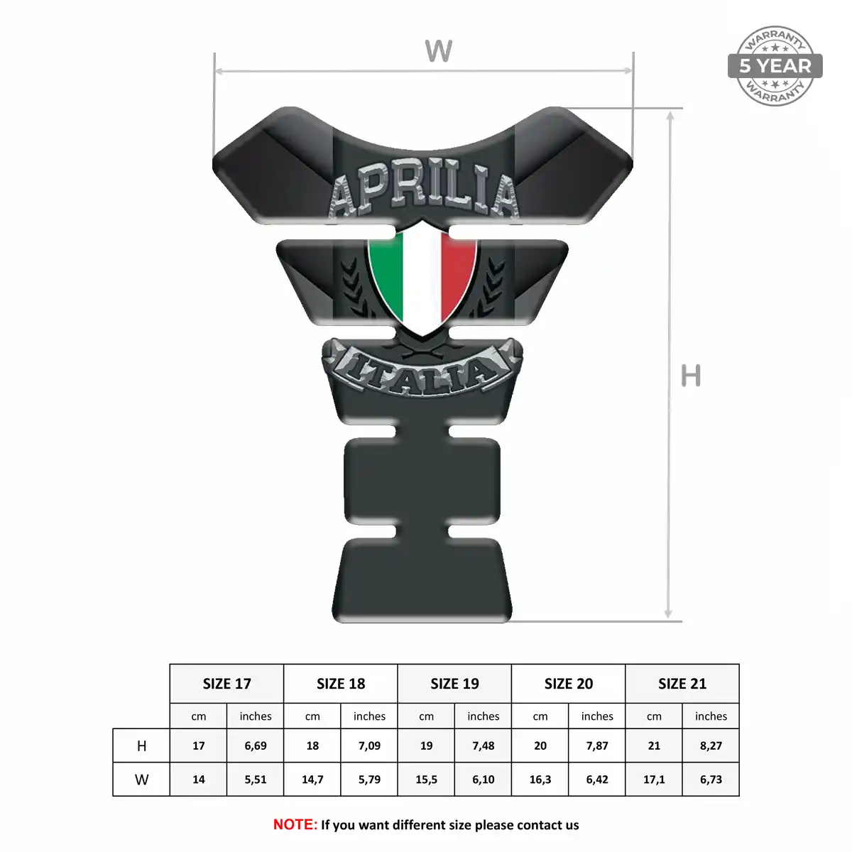 Aprilia Tank Protector Fuse Motorbike Opulent Line