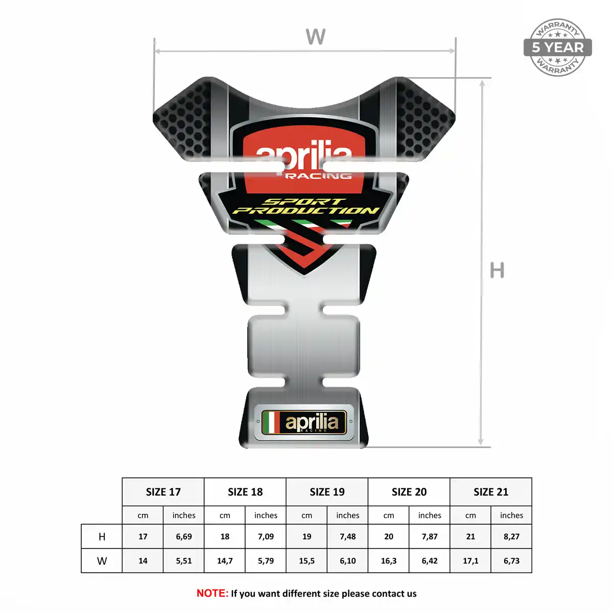 Aprilia Tank Protector Fuse Motorbike Prime Quality