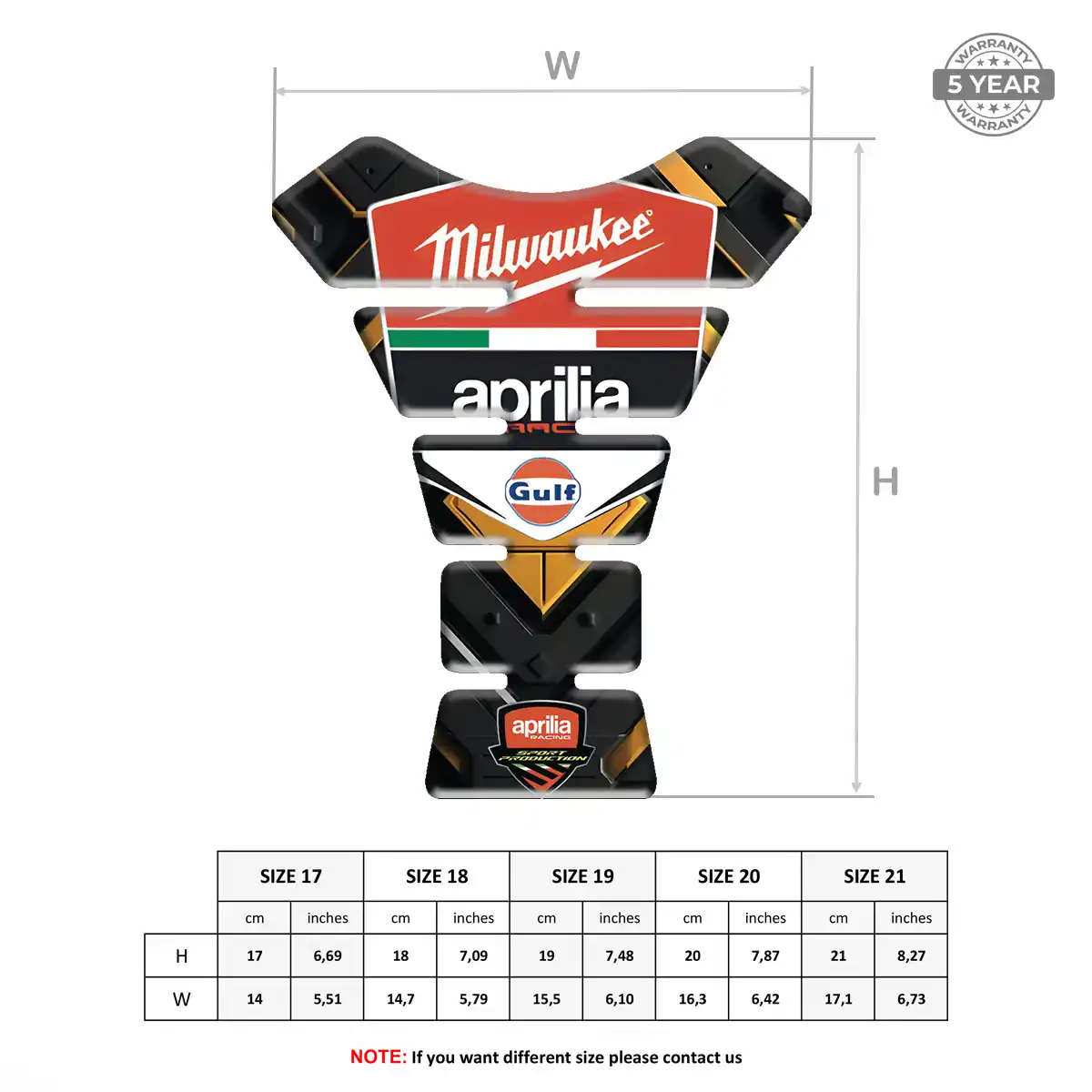 Aprilia Tank Protector Fuse Motorbike Refined Design
