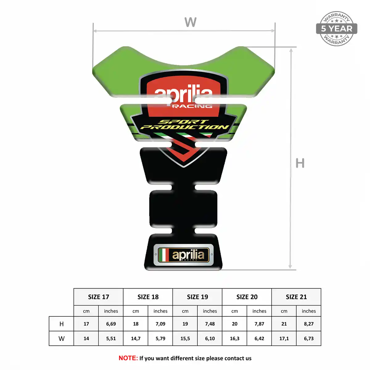 Aprilia Tank Protector Fuse Motorbike Signature Grade
