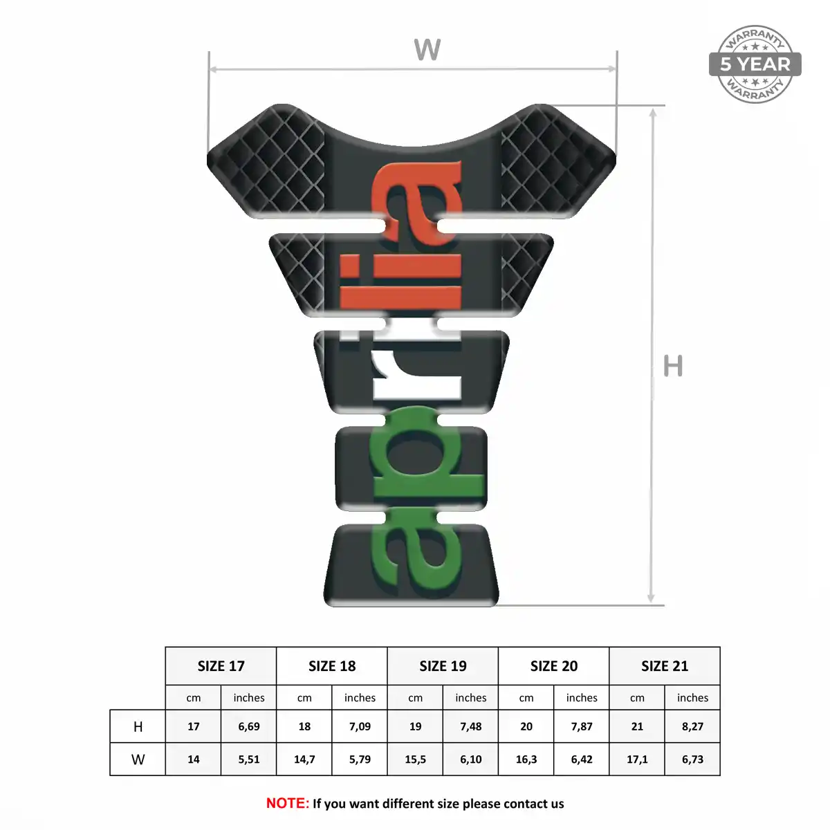 Aprilia Tank Protector Fuse Motorcycle Elite Edition